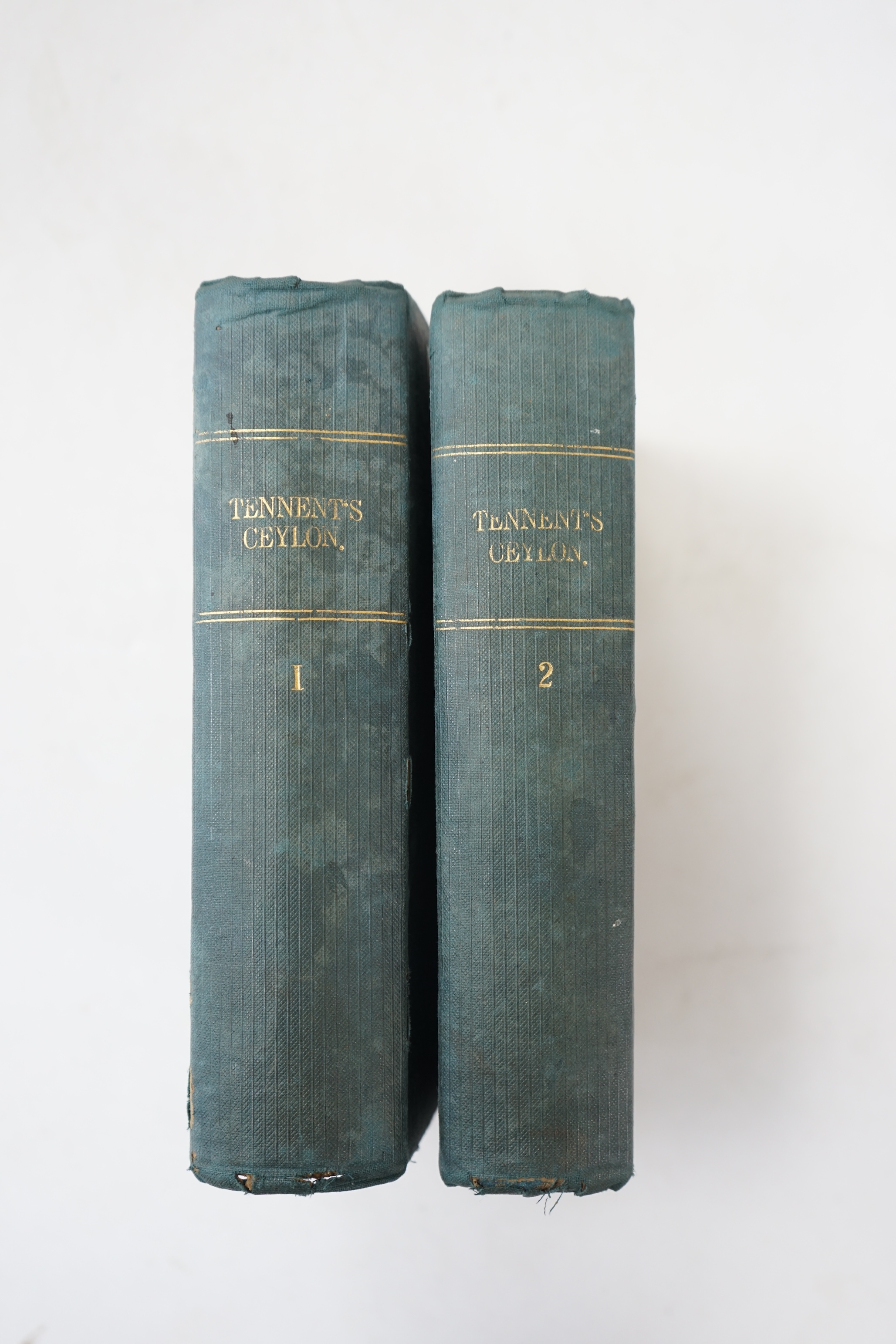 Tennent, Sir James Emerson - Ceylon. An Account of the Island Physical, Historical and Topographical, with Notices of its Natural History, Antiquities and Productions, 2 vols., vol one 3rd edition., 1859. vol two fourth
